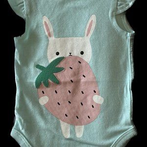 Country Road Aqua Bunny Bodysuit NWOT